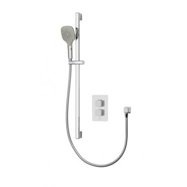 Aqualisa Dream Concealed Thermostatic Mixer Single Outlet With Adjustable Kit - Square - Chrome