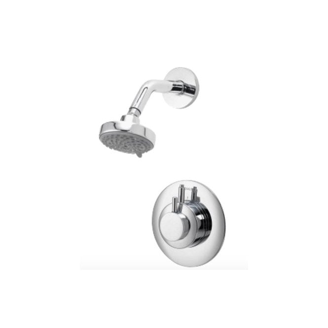 Aqualisa  Dream Concealed Valve With Wall Mounted Fixed Head - Chrome