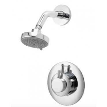 Aqualisa Dream Concealed Valve With Wall Mounted Fixed Head - Chrome