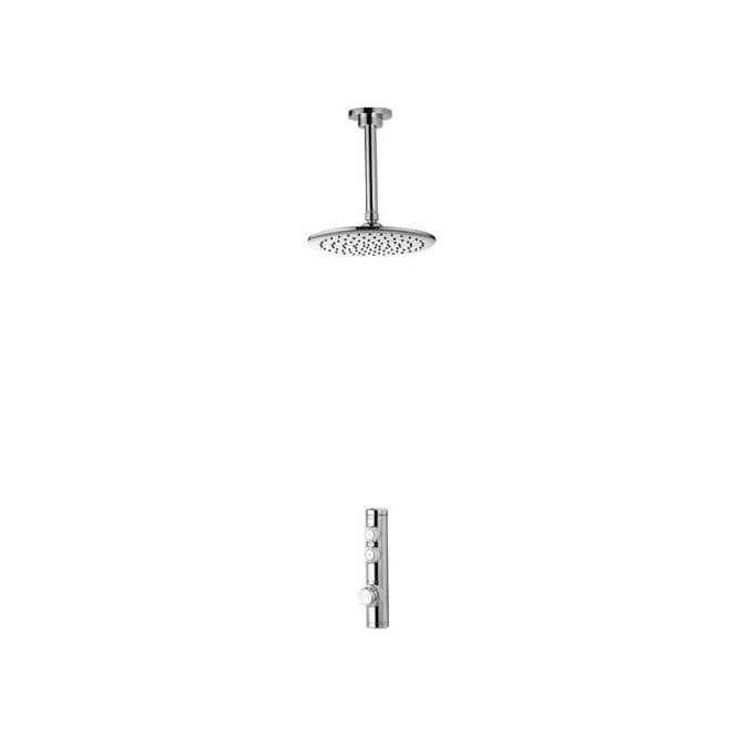 Aqualisa  I system Concealed Digital Shower With Ceiling Fixed Shower Head - Hp/Combi - Chrome
