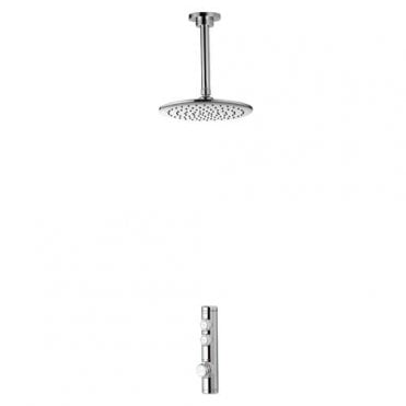 Aqualisa I system Concealed Digital Shower With Ceiling Fixed Shower Head - Hp/Combi - Chrome