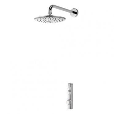Aqualisa I system Concealed Digital Shower With Wall Fixed Shower Head - Gravity Pumped - Chrome