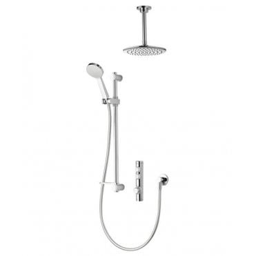 Aqualisa I system Smart Concealed Digital Shower Kit With Ceiling Shower Head - Hp/Combi - Chrome