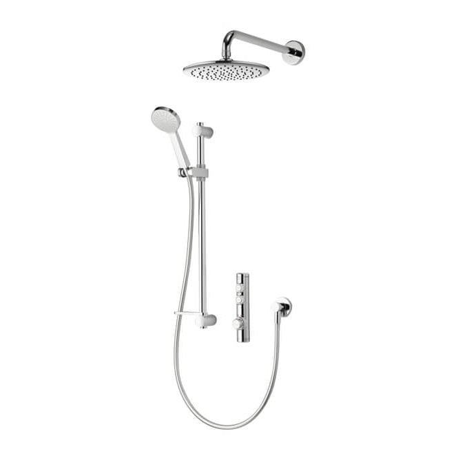 Aqualisa  I system Smart Concealed Digital Shower Kit With Wall Fixed Head - Hp/Combi - Chrome