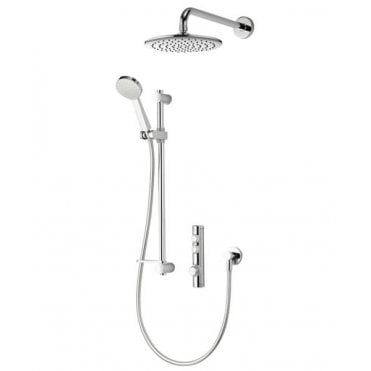 Aqualisa I system Smart Concealed Digital Shower Kit With Wall Fixed Head - Hp/Combi - Chrome