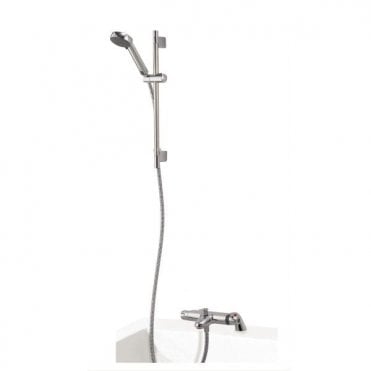 Aqualisa Midas 100 Thermostatic Bath Shower Mixer With Slide Rail Kit - Chrome