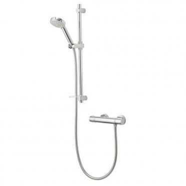 Aqualisa Midas 110 Thermostatic Bar Valve With Slide Rail Kit - Chrome