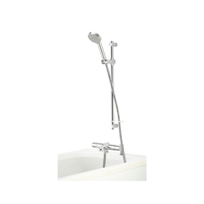 Aqualisa  Midas 110 Thermostatic Bath Shower Mixer With Slide Rail Kit - Chrome