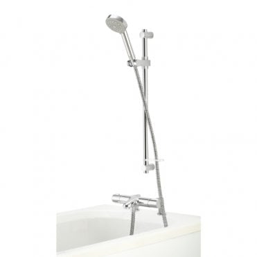 Aqualisa Midas 110 Thermostatic Bath Shower Mixer With Slide Rail Kit - Chrome