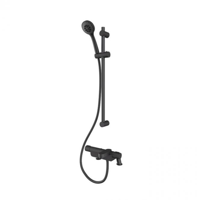 Aqualisa  Midas 220 Thermostatic Bar Valve With Slide Rail Kit - Black