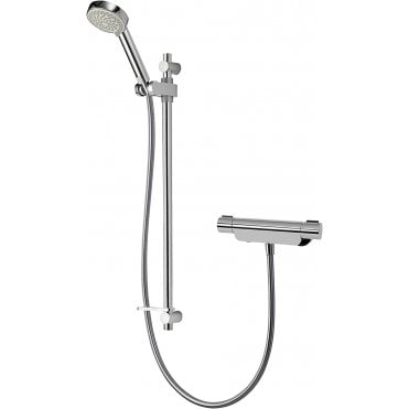 Aqualisa Midas 220 Thermostatic Bar Valve With Slide Rail Kit - Chrome