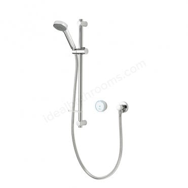 Aqualisa Quartz Blue Concealed Shower With Slide Rail Kit - Standard - Chrome