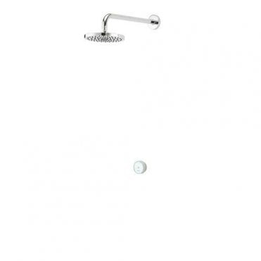 Aqualisa Quartz Blue Concealed Shower With Wall Mounted Fixed Head - Pumped - Chrome