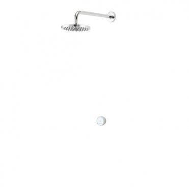 Aqualisa Quartz Blue Concealed Shower With Wall Mounted Fixed Head - Standard - Chrome