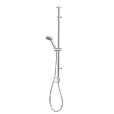 Aqualisa Quartz Blue Exposed Shower With Slide Rail Kit - Standard - Chrome