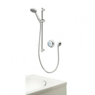 Aqualisa Quartz Classic Concealed Shower With Adjustable Head And Overflow Bath Filler - Pumped - Chrome