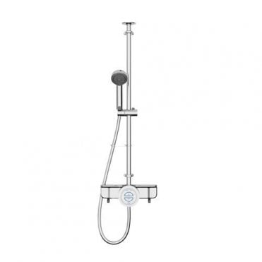Aqualisa Quartz Classic Concealed Shower With Ceiling Mounted Fixed And Adjustable Heads - Pumped - Chrome