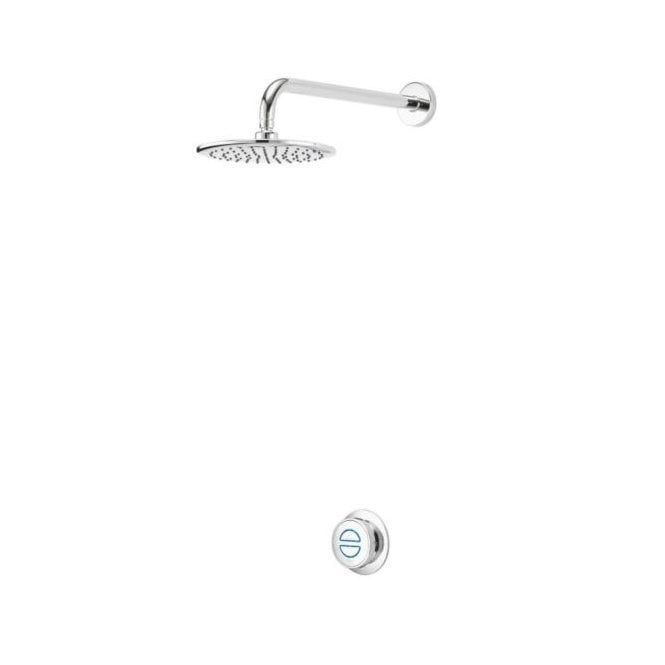 Aqualisa  Quartz Classic Concealed Shower With Wall Mounted Fixed Head - Pumped - Chrome