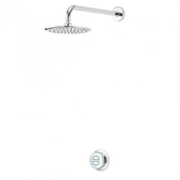 Aqualisa Quartz Classic Concealed Shower With Wall Mounted Fixed Head - Pumped - Chrome