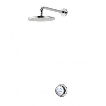 Aqualisa Quartz Classic Concealed Shower With Wall Mounted Fixed Head - Standard - Chrome