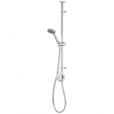 Aqualisa Quartz Classic Exposed Shower With Slide Rail Kit - Standard - Chrome