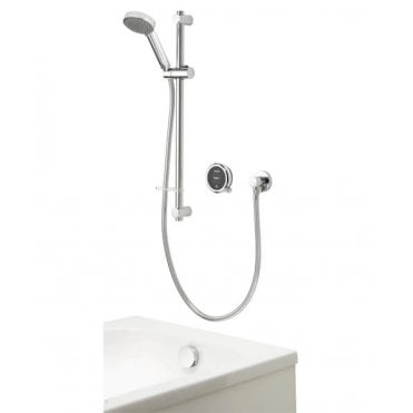 Aqualisa Quartz Touch Concealed Shower With Adjustable Head And Overflow Bath Filler - Standard - Chrome