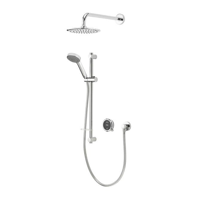 Aqualisa  Quartz Touch Concealed Shower With Wall Mounted Fixed And Adjustable Heads - Standard - Chrome