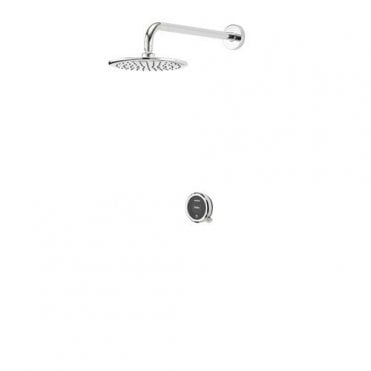 Aqualisa Quartz Touch Concealed Shower With Wall Mounted Fixed Head - Pumped - Chrome