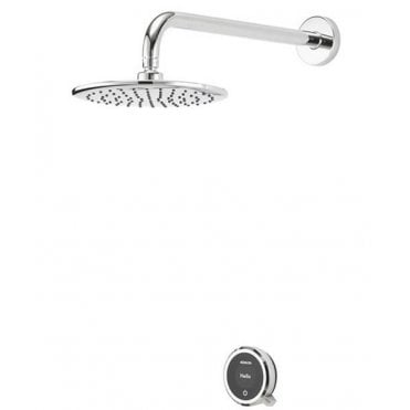 Aqualisa Quartz Touch Concealed Shower With Wall Mounted Fixed Head - Standard - Chrome