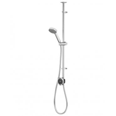 Aqualisa Quartz Touch Exposed Shower With Slide Rail Kit - Standard - Chrome