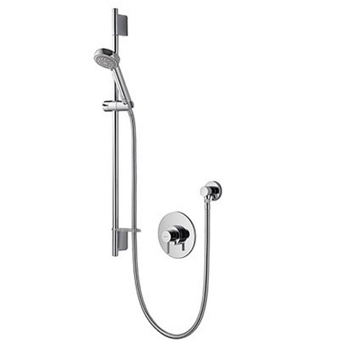 Aqualisa  Siren Sl Concealed Valve With Slide Rail Kit - Chrome