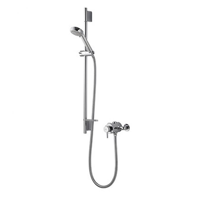 Aqualisa  Siren Sl Exposed Valve With Slide Rail Kit - Chrome