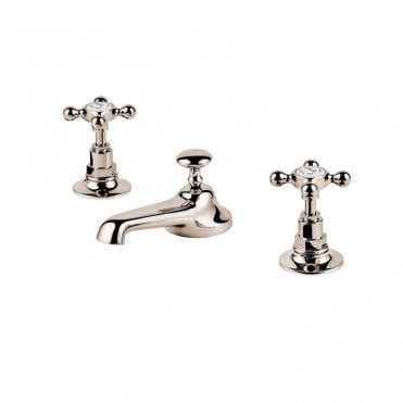 Barber Wilsons Barber Wilsons 3 Hole Basin Mixer Tap With 115mm Spout & Pop Up Waste R6450