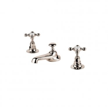 Barber Wilsons 3 Hole Basin Mixer Tap With 115mm Spout & Pop Up Waste R6450