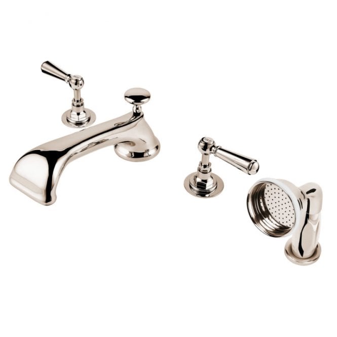Barber Wilsons  4 Hole Deck Mounted Bath Filler & Hand Shower Set - R3484