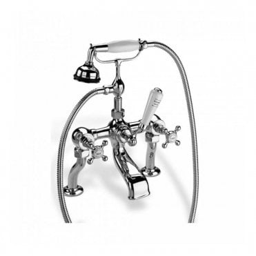 Barber Wilsons Deck Mounted Bath Shower Mixer Tap With Hand Shower & Cradle - R4300