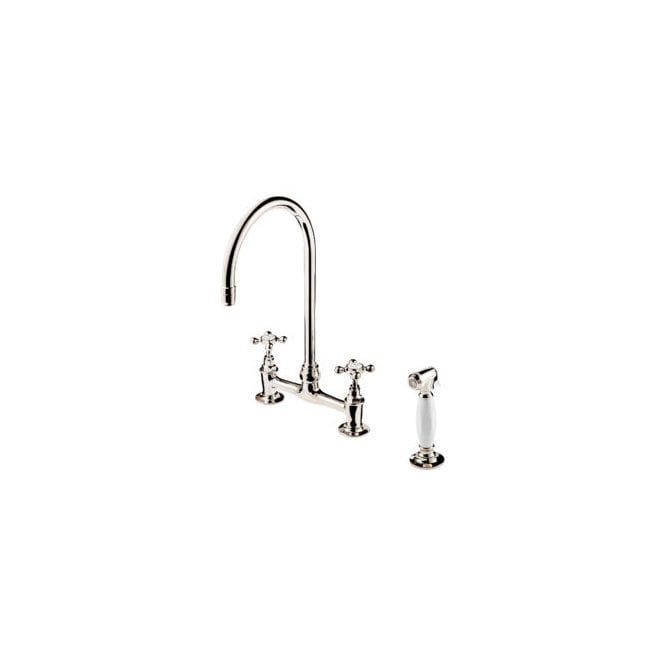 Barber Wilsons  Deck Mounted Kitchen Sink Mixer Tap with Increased Size Swivel Spout & Handspray - R1030-IH
