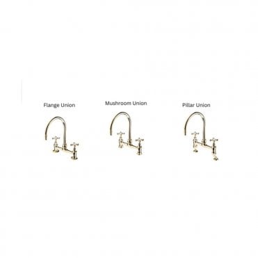 Barber Wilsons Deck Mounted Kitchen Sink Mixer Tap with Increased Size Swivel Spout & Handspray - R1030-IH