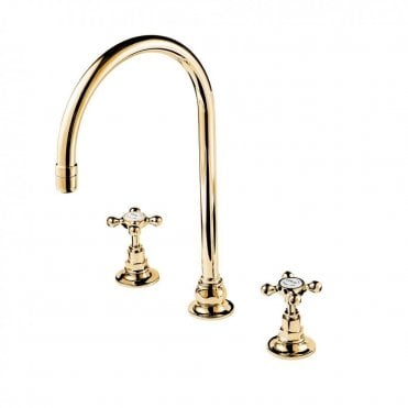 Barber Wilsons Deck mounted three hole basin tap - 1020