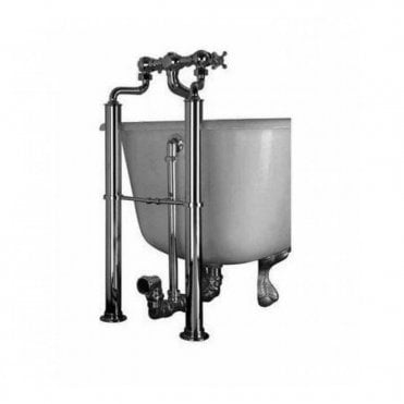 Barber Wilsons Free Standing Bath Filler Tap With Floor Standards, Waste & Overflow - R3310RT