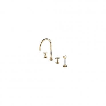 Barber Wilsons Kitchen Sink Mixer Tap With Handspray & Flexible Hose - R1040