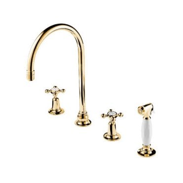 Barber Wilsons Kitchen Sink Mixer Tap With Handspray & Flexible Hose - R1040