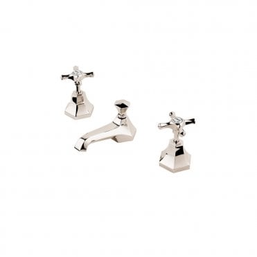 Barber Wilsons Mastercraft 3-hole Basin Mixer Tap With 115m Spout & Basin Waste - MC6450