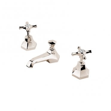 Barber Wilsons Mastercraft 3-hole Basin Mixer Tap With 115m Spout & Basin Waste - MC6450