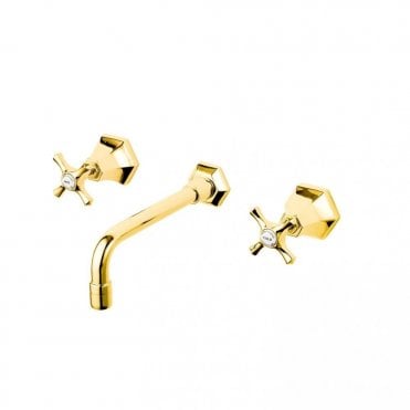Barber Wilsons Mastercraft 3 Hole Wall Mounted Basin Mixer Tap- MC6454