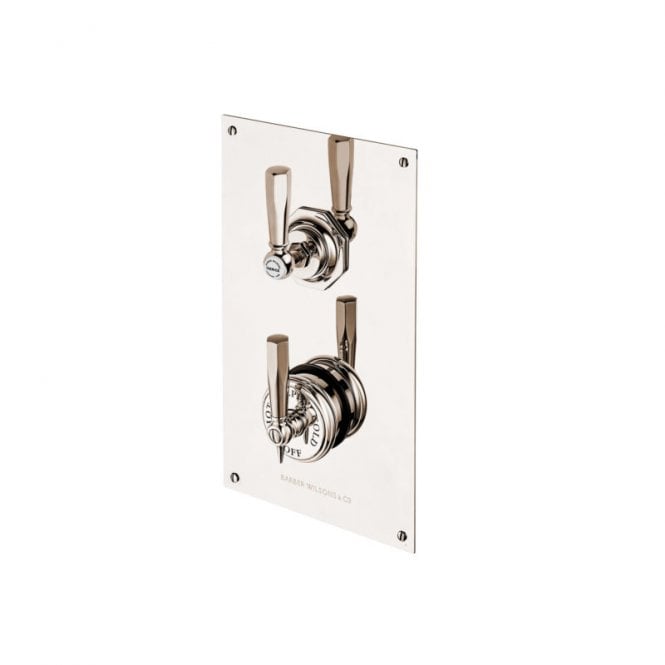 Barber Wilsons Mastercraft Concealed Thermostatic Shower Dual Control Valve with Rectangular Wall Plate MCPS53C1