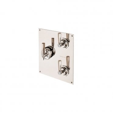 Barber Wilsons Mastercraft Concealed Thermostatic Triple Control Shower Valve with Rectangular Wall Plate MCPS53C2