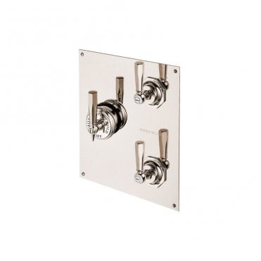 Barber Wilsons Mastercraft Concealed Thermostatic Triple Control Shower Valve with Rectangular Wall Plate MCPS53C2
