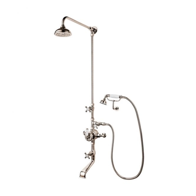 Barber Wilsons  R5702CUBA Thermostatic Shower & Bath Filler Tap With Overhead Shower & Hand Shower With Cradle