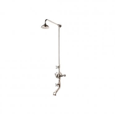 Barber Wilsons Thermostatic Dual Control Shower & Bath Filler Tap With Shower Arm & Rose - 5700CUBA